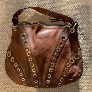 brown and gold cole haan bag